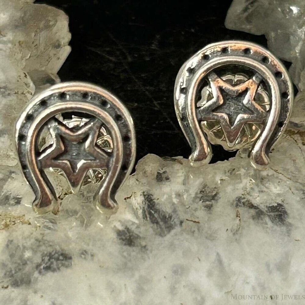 Carolyn Pollack Sterling Silver Horseshoe Stud Earrings For Women